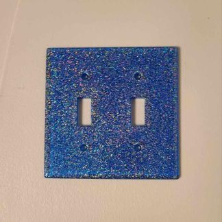 Blue Double Switch Face Plate