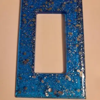 Blue Rectangle Single Face Plate