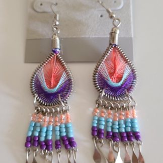 Purple Dream Catcher Earrings