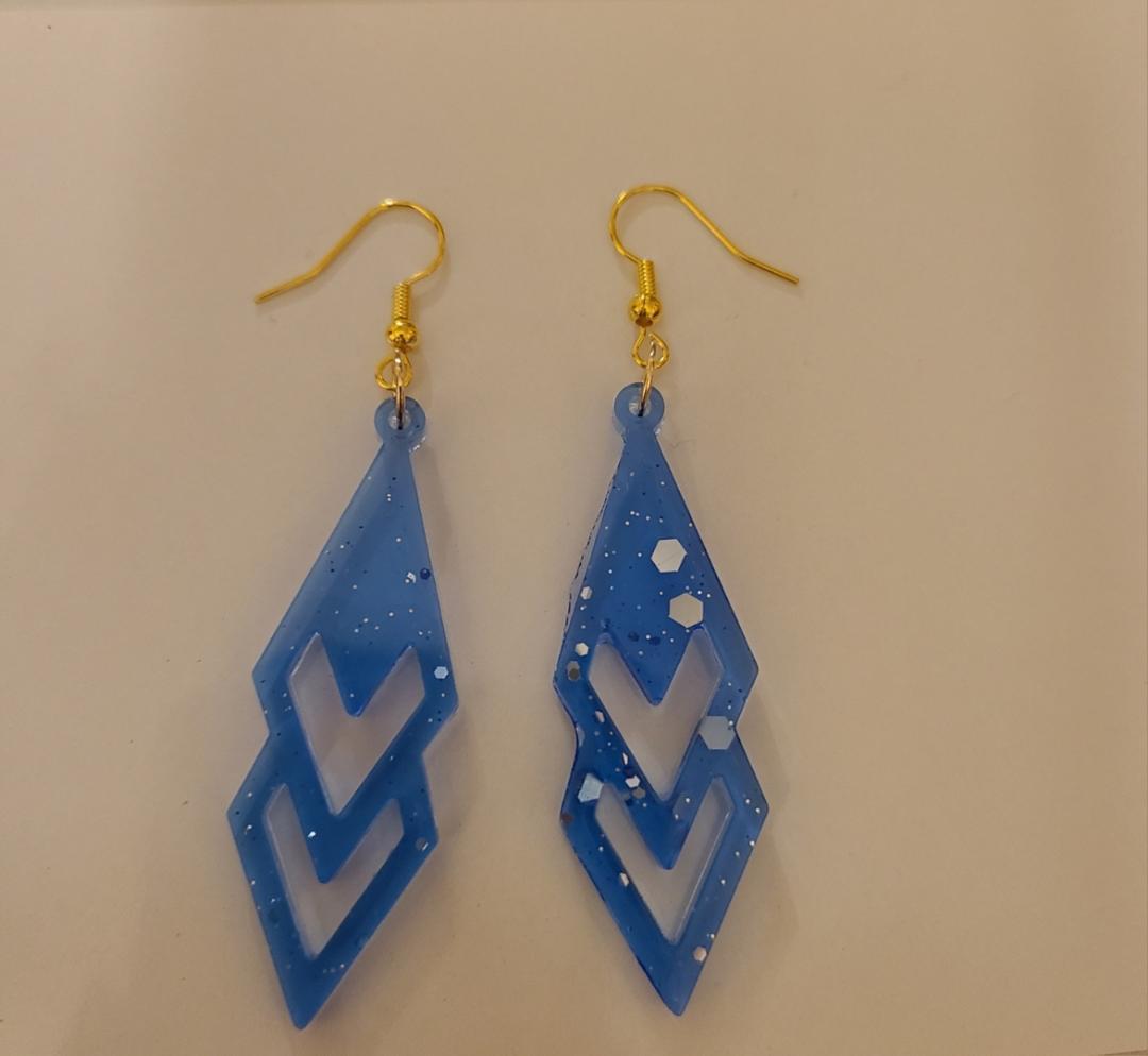 Double-Triangle-Earrings-Blue