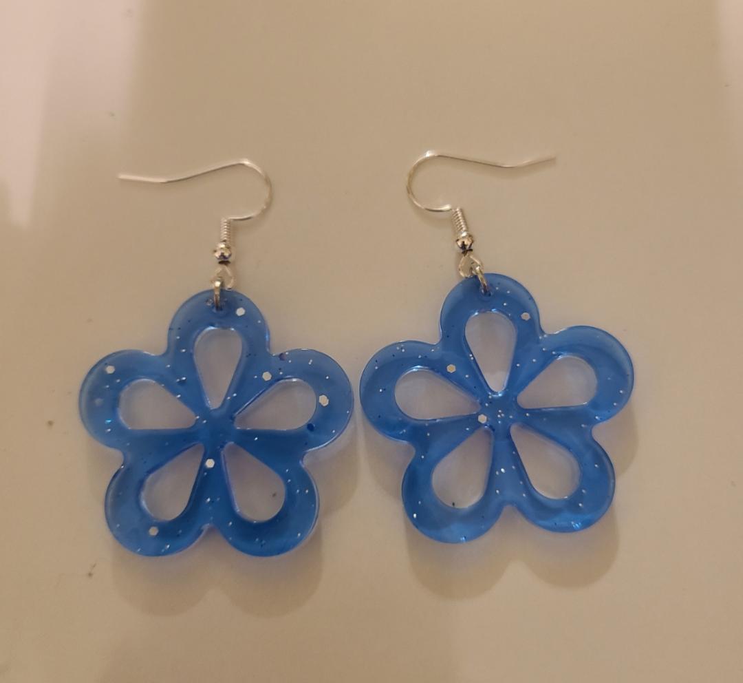 Flower-Shaped-Earrings-Blue