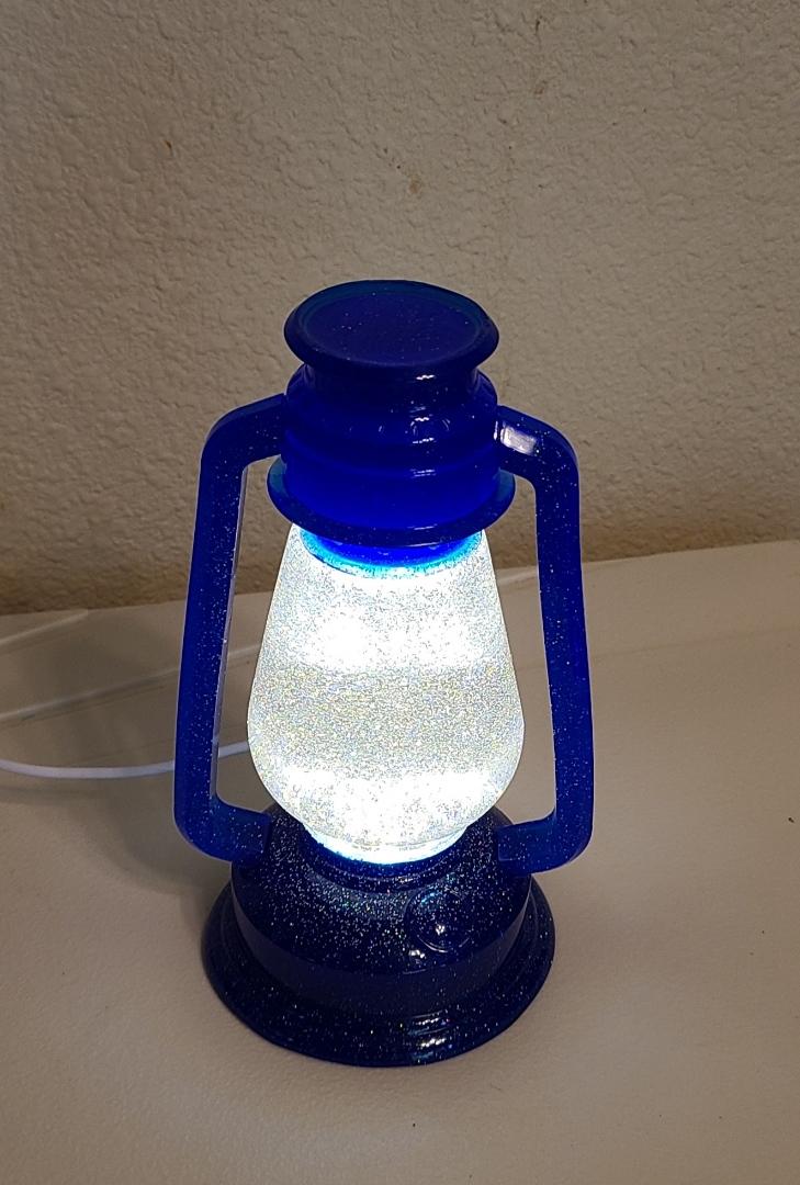 Blue Lantern Table Light