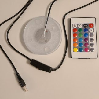 Crystal Lighted Base With Remote