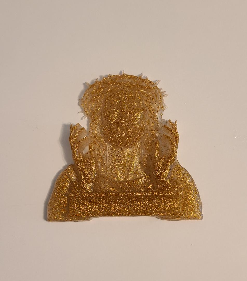 Gold Jesus Plaque with Stand - Image 3
