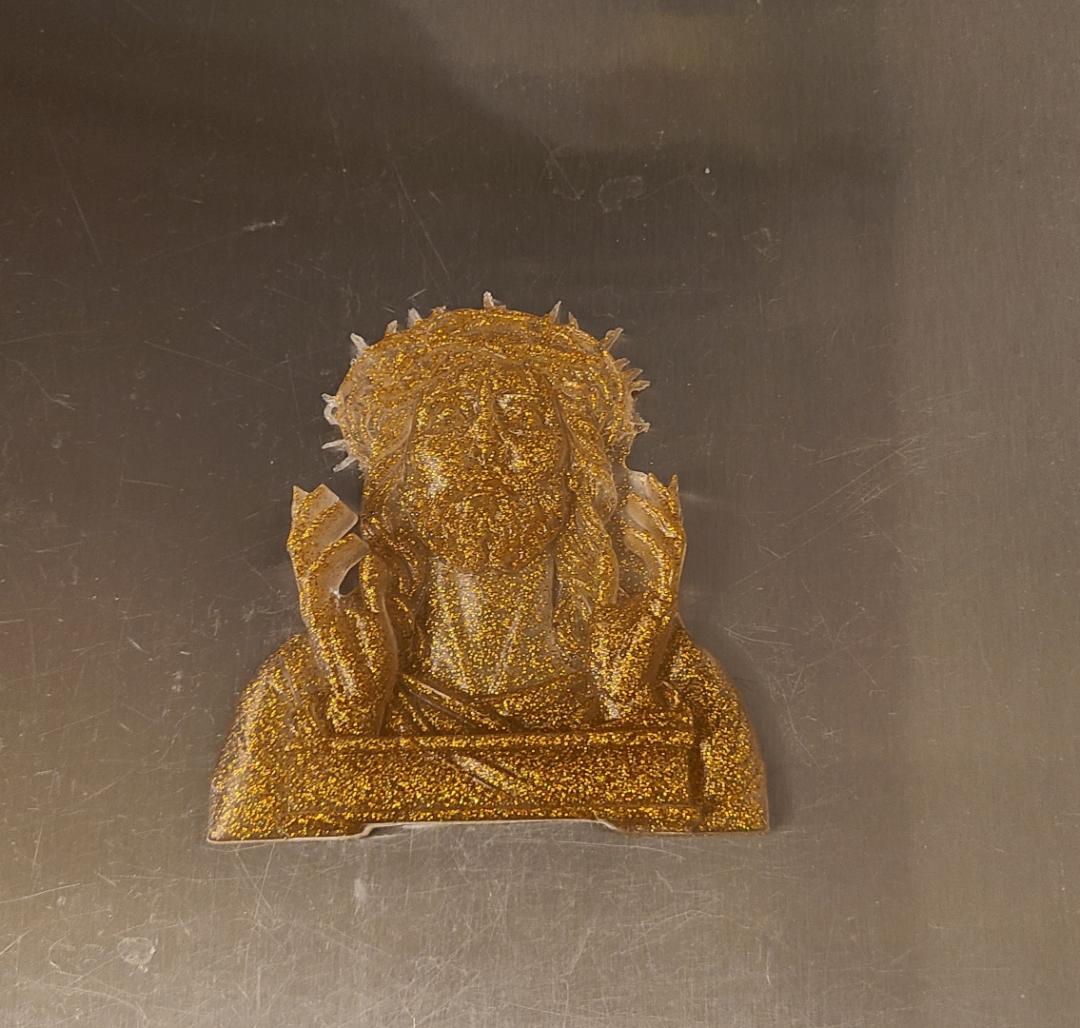 Gold Jesus Plaque with Stand - Image 2