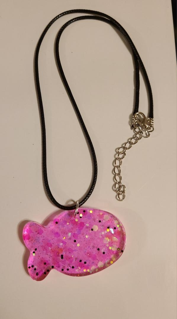 Pink Fish Necklace
