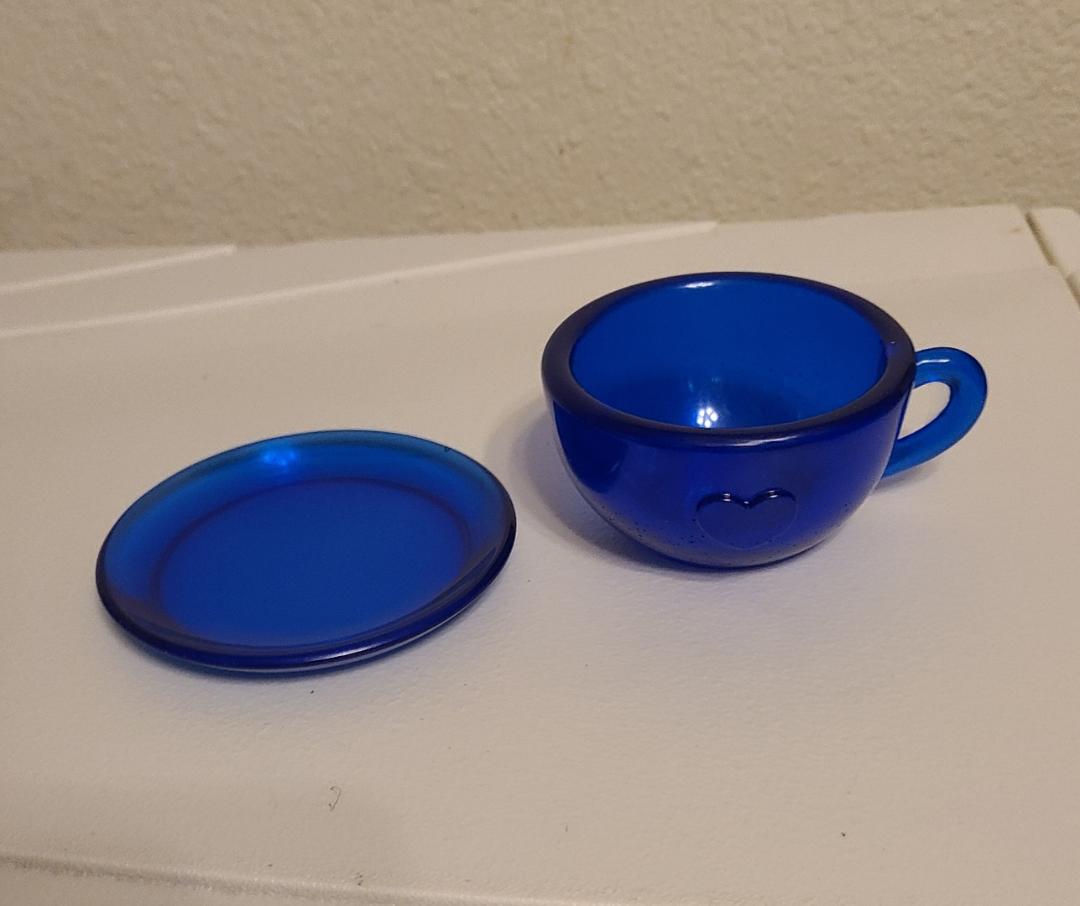 Blue Crystal Teacup Planter - Image 3