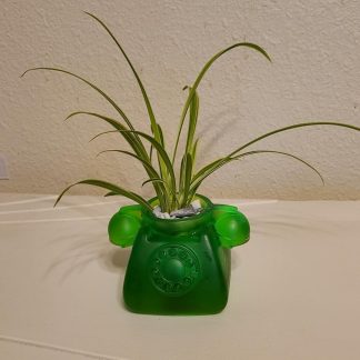 Green Retro Phone Planter