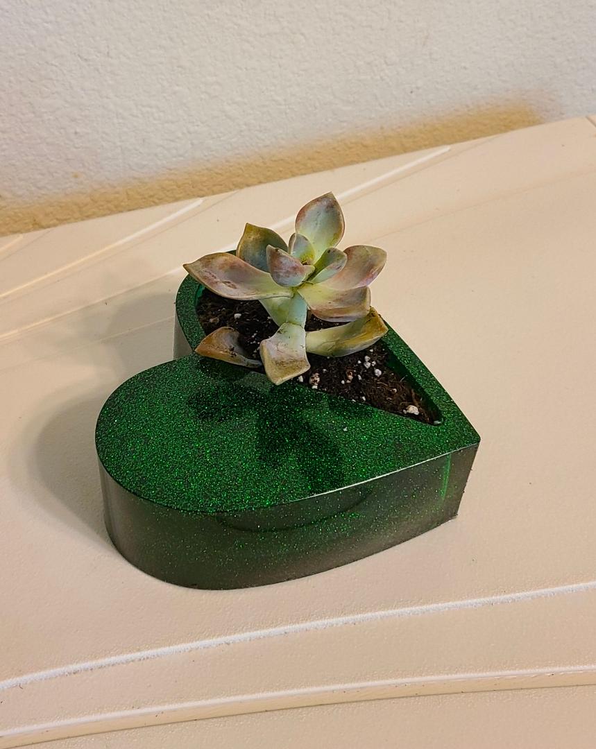 Jade Heart Planter