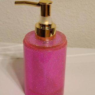Round Pink Soap Dispenser