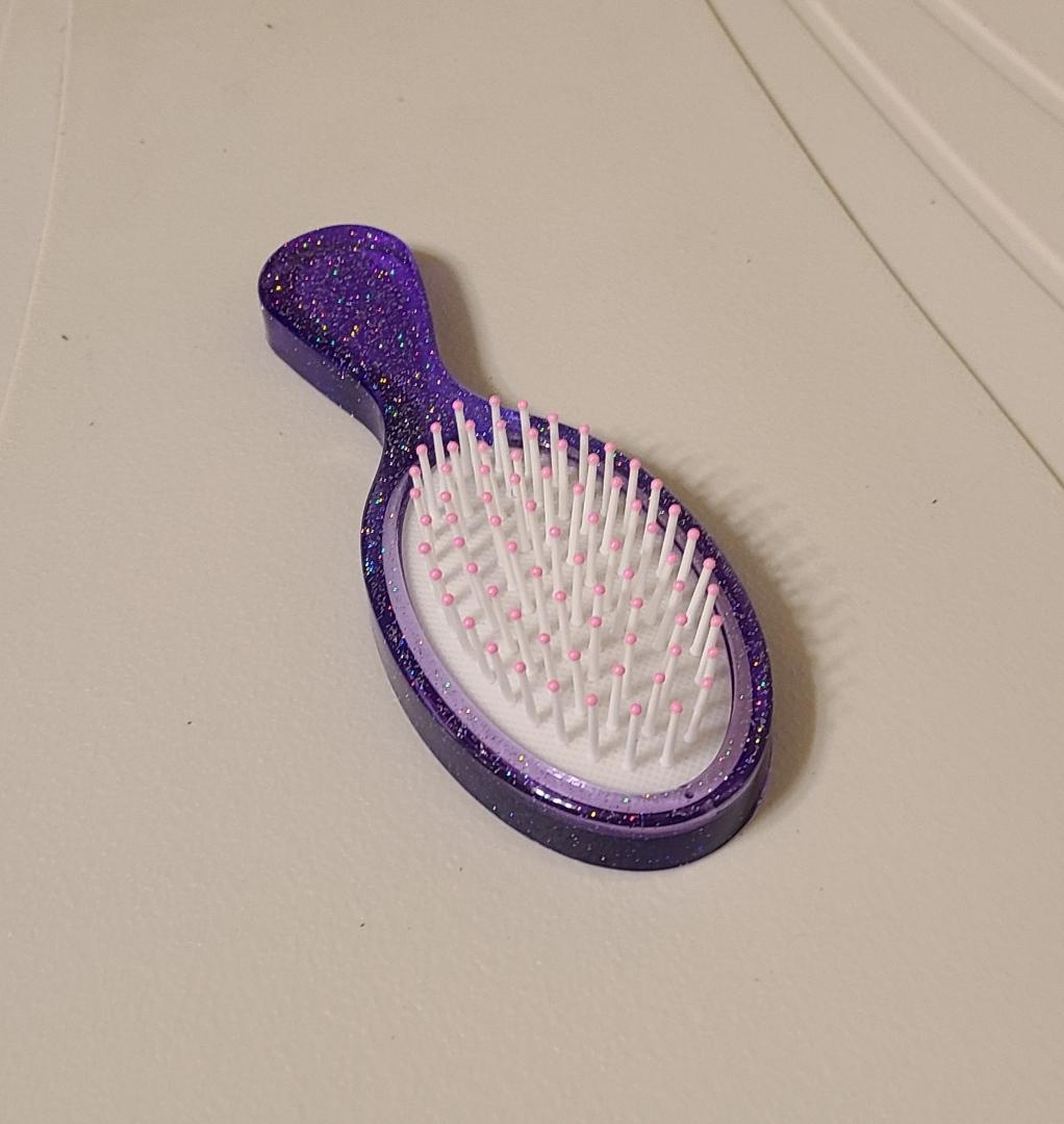 Purple Oval Hairbrush