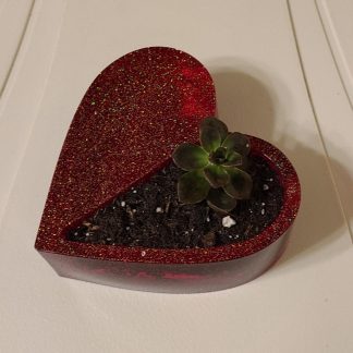 Rose Red Heart Planter