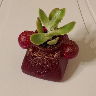 Rose Red Retro Phone Planter