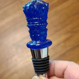 Blue Crystal Kings Bottle Stopper