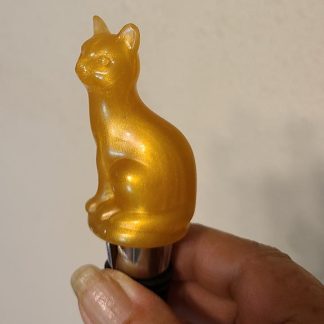 Gold Cat Bottle Stopper