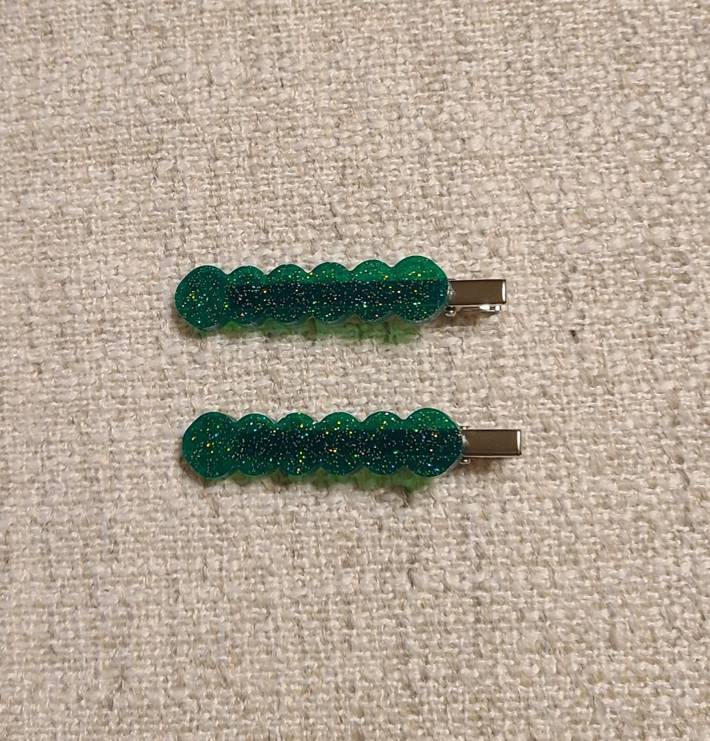 Set of Two Caterpillar Hair Clips - Image 2