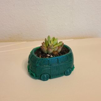 Green Retro Bus Planter