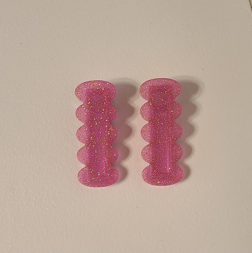 Magenta Large Caterpillar Hair Clips