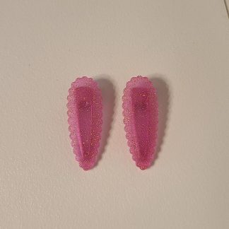 Magenta Large Oval Hair Clips