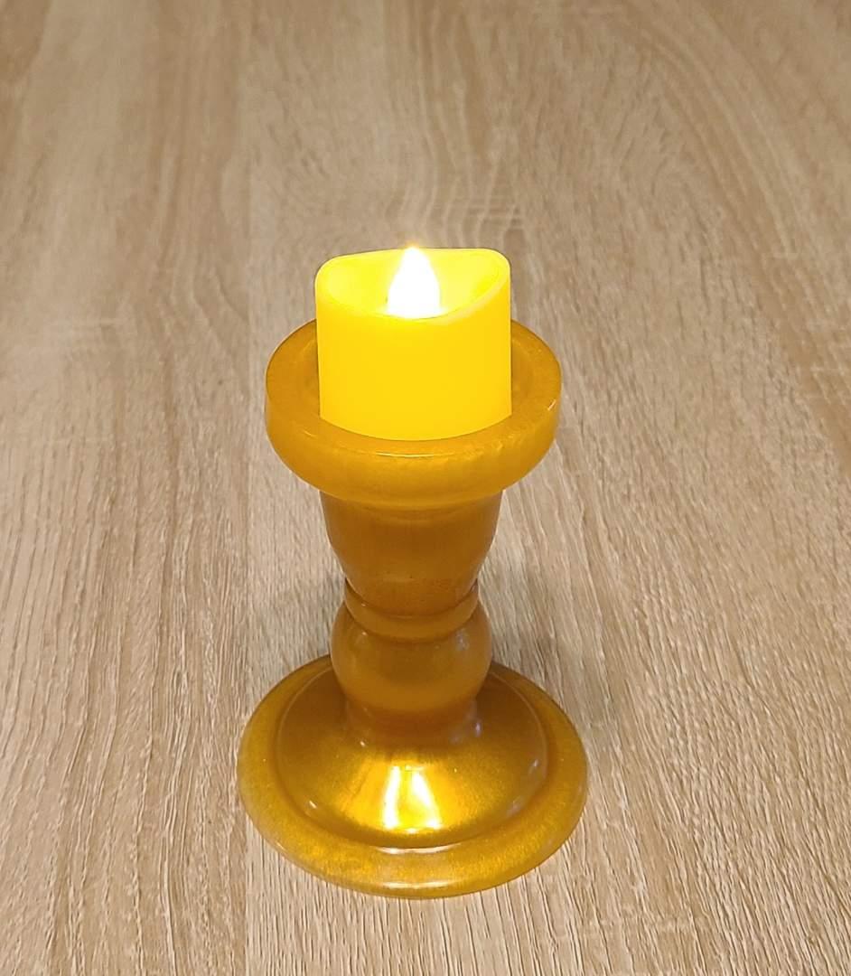 Medium Gold Crystal Candle Holder