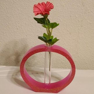 Magenta Tube Flower Vase