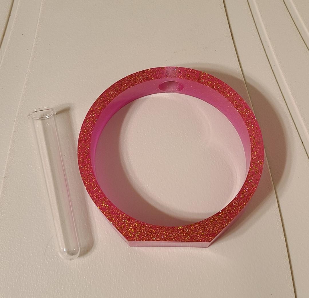 Magenta Tube Flower Vase - Image 2