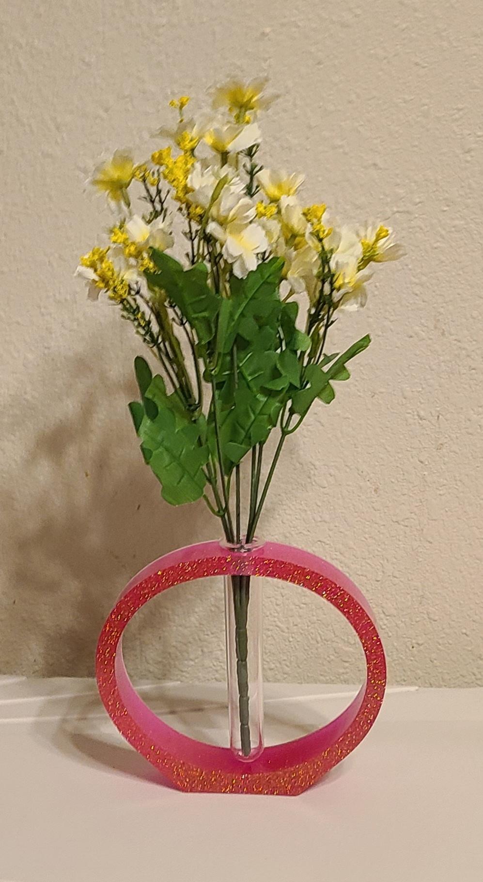 Magenta Tube Flower Vase - Image 4