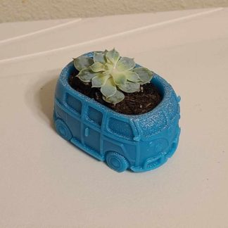 Turquoise Retro Bus Planter