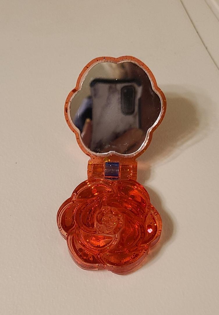 Rose Crystal Compact Mirror