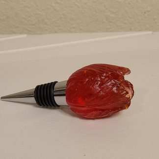 Red Rose Wine Bottle Stopper