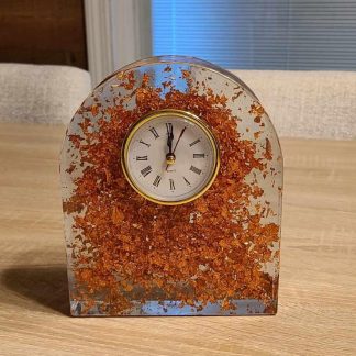 Rose Gold Leaf Arch Clock