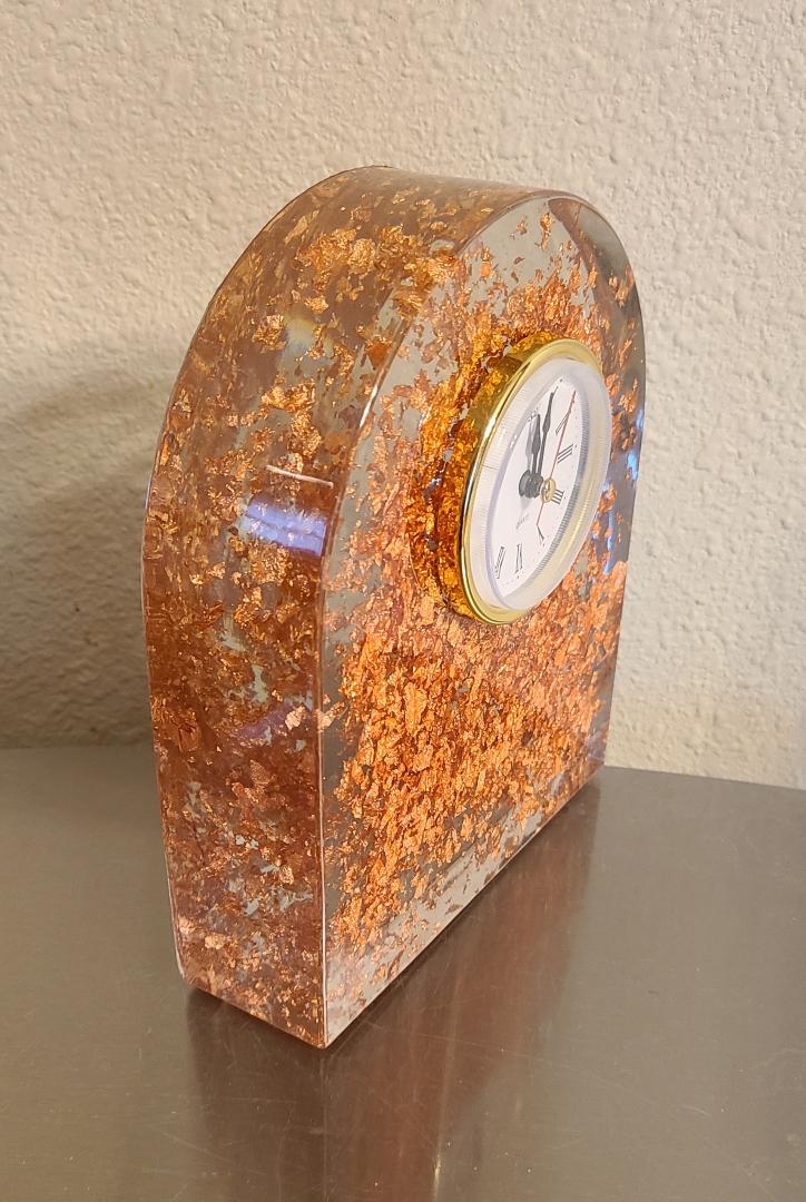 Rose Gold Leaf Arch Clock - Image 3