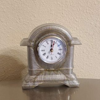 Silver Mantle Clock