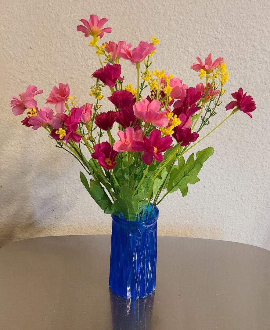 SkyBlue Widemouth Flower Vase