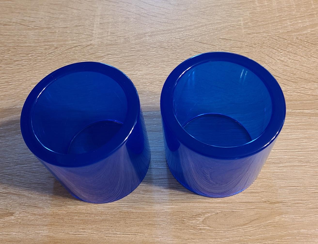 Two Blue Crystal Drinking Cups - Image 2