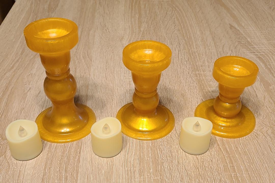 Set of Three Candle Holders - Image 2