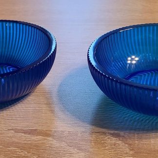 Two Blue Snack Bowls