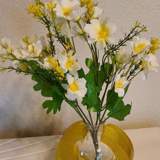 Yellow Crystal Two-Piece Vase
