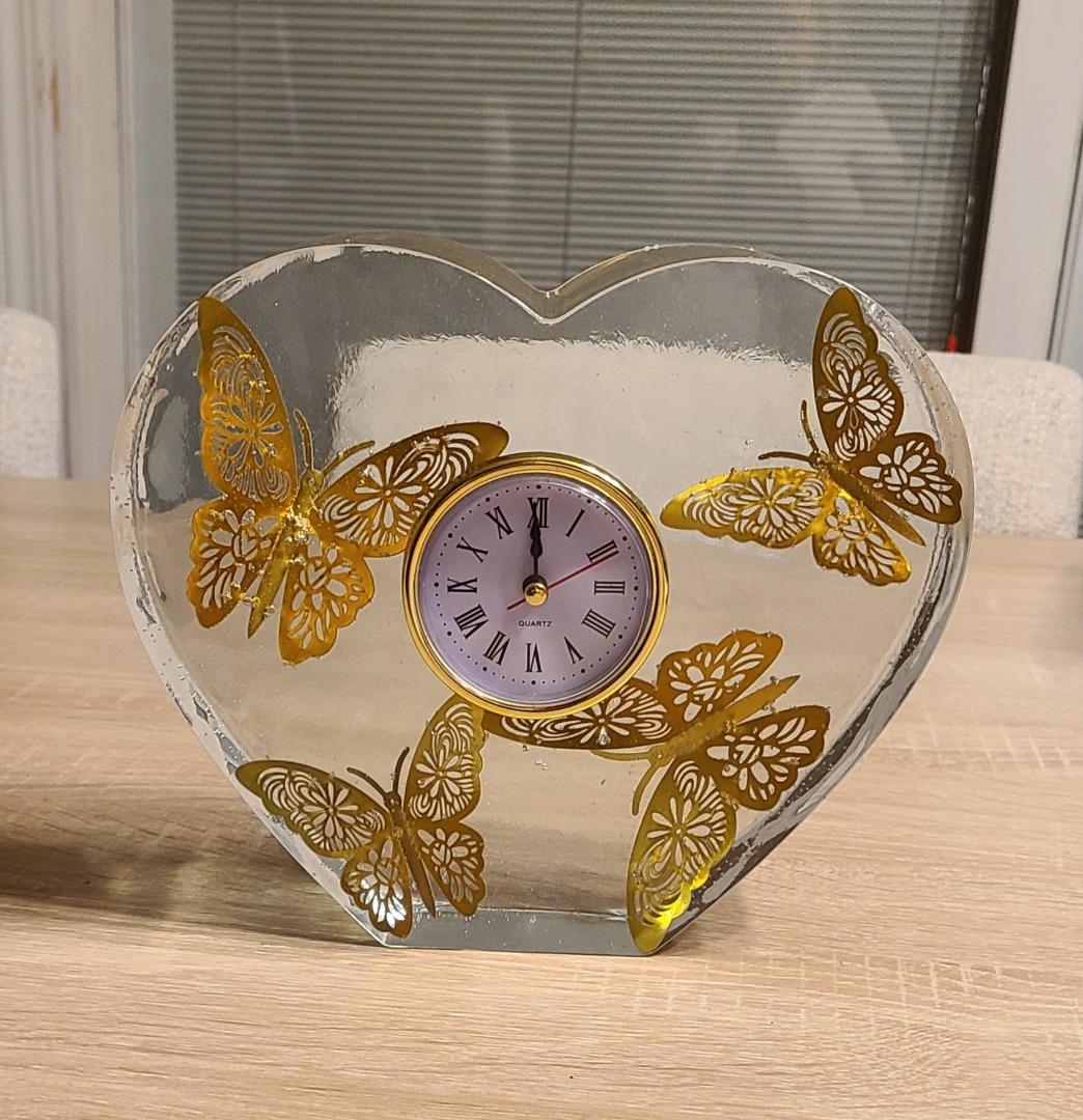 Butterfly Heart Clock