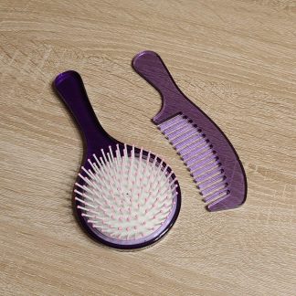 Purple Brush and Comb Set