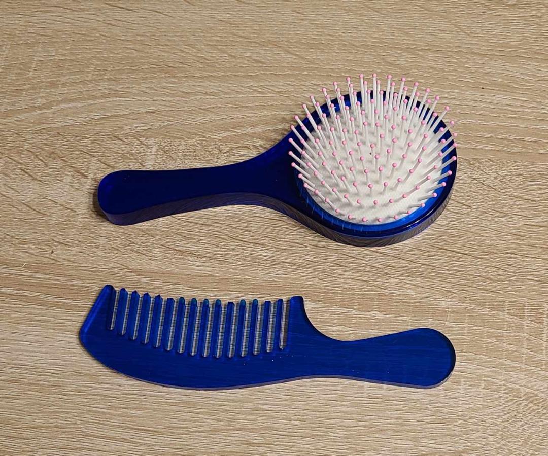 Hairbrush and Comb Set-Royal Blue - Image 2