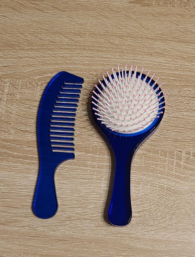 Hairbrush and Comb Set-Royal Blue - Image 3