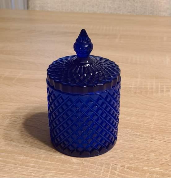Royal Blue Fancy Jar with Lid