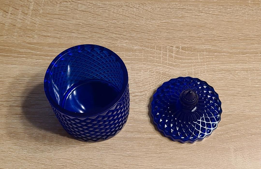 Royal Blue Fancy Jar with Lid - Image 2
